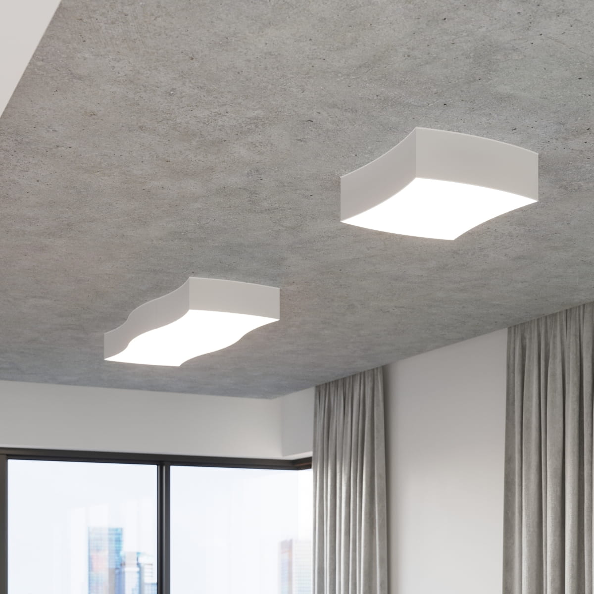 Plafoniera Quadrata Plutone 25x25 Cm Bianca – 1 Portalampada E27, Illuminazione Tecnica